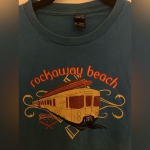 Vintage Blue Marlin Longboard Rockaway Beach T-shirt Sz XL